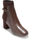 COLE HAAN AMALIE WOMENS LEATHER ANKLE BOOTIES