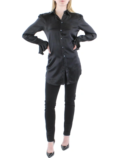 Polo Ralph Lauren Womens Silk Blouse In Black