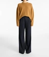 A.L.C AYDEN WOOL CASHMERE SWEATER IN BUTTER BROWN