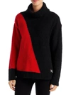 KARL LAGERFELD WOMENS COWL NECK KNIT PULLOVER SWEATER