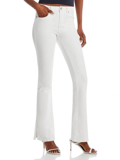 Blanknyc Womens High Rise Side Slit Bootcut Jeans In White