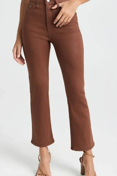 Pistola Lennon High Rise Coated Jeans In Saddle In Brown
