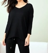 French Kyss Tie Dye High-low Top In Black In Black