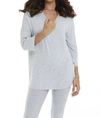 French Kyss Tatiana Kashmira 3/4 Sleeve Tunic In Sky Blue In Blue