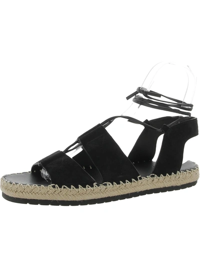 Vince Womens Suede O Espadrilles In Black