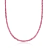 Ross-simons Pink Tourmaline Bead Necklace With 14kt Yellow Gold Magnetic Clasp In Multi