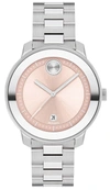 Movado Women's Bold Verso Swiss Quartz Silver-tone Stainless Steel Watch 38mm In Pink