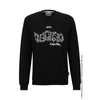 Hugo Boss Boss X Keith Haring Gender-neutral Cotton-blend Sweatshirt With Special Artwork In Black