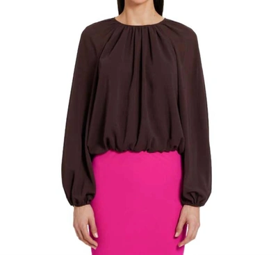 Amanda Uprichard Orla Top In Cocoa In Brown