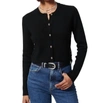 Cami Nyc Aurla Merino Wool Lace-back Cardigan In Black