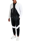 Inc Mens Velour Colorblock Track Jacket In Beige