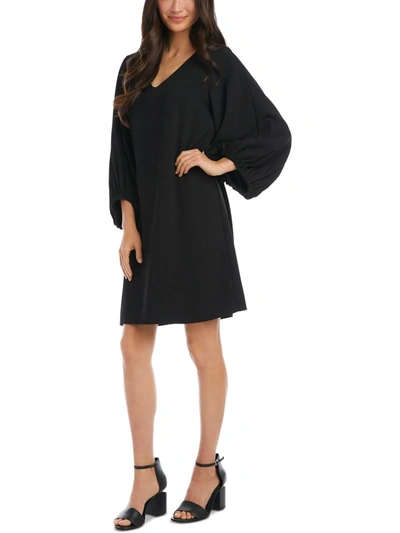 Karen Kane Womens Scoop Neck Knee Midi Dress In Black