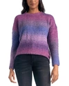 Elan Kimberly Space Dye Sweater In Multi - Blue