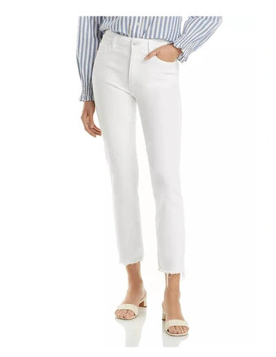 Paige Cindy High Rise Ankle Straight Jeans In White