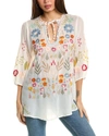 Johnny Was Mikah Tunic Top In White In White
