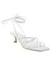 Marc Fisher Headway Womens Faux Leather Strappy Heels In Ivory