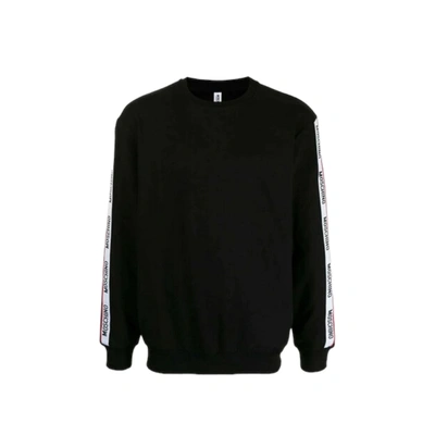 Moschino Underwear Moschino Logo Taped Arm Sweatshirt In Black