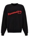 DSQUARED2 LOGO SWEATSHIRT SWEATER, CARDIGANS BLACK