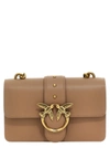 Pinko Love One Classic Crossbody Bags Beige In Brown