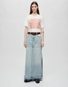 Re/done Mid Rise Split Skirt In 23