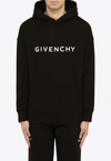GIVENCHY ARCHETYPE LOGO EMBROIDERED HOODIE