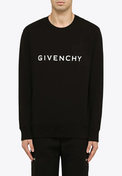 GIVENCHY ARCHETYPE LOGO EMBROIDERED SWEATSHIRT