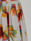 Alexander Mcqueen Solarised Orchid-print Cotton Midi Skirt In Opticalwhite