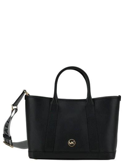 Michael Michael Kors Md Satchel In Black