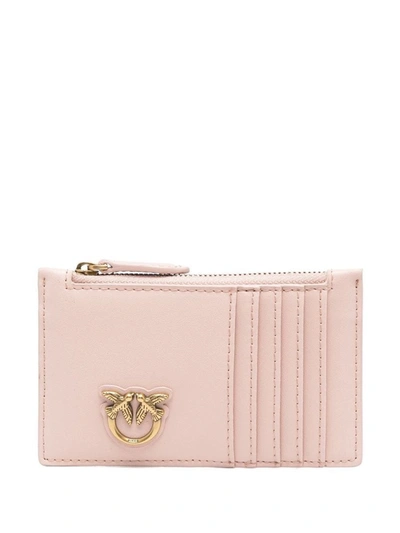 Pinko Airone Card Holder In Pink