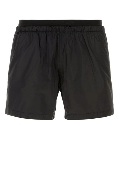 Off-white Off White Man Black Polyester Swimming Shorts