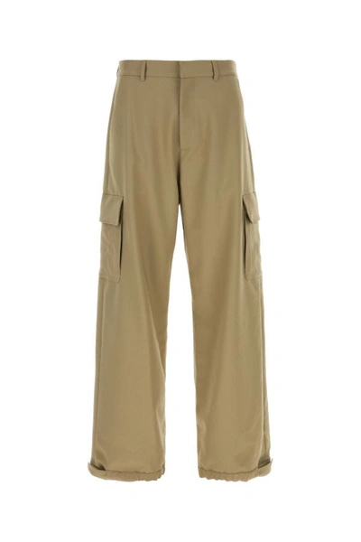 OFF-WHITE OFF WHITE MAN CAPPUCCINO DRILL CARGO PANT