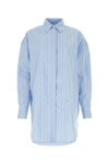 OFF-WHITE OFF WHITE WOMAN EMBROIDERED POPLIN SHIRT DRESS