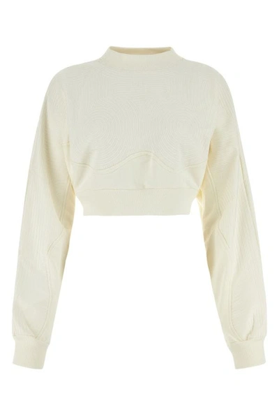 Off-white Off White Woman Ivory Cotton Oversize Sweatshirt