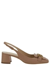 Tod's Pink Slingbacks With Chain Detail In Pink