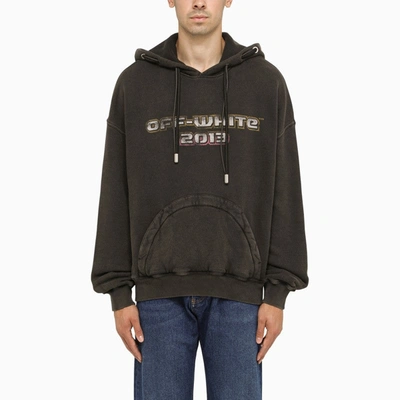 OFF-WHITE OFF-WHITE BLACK HOODIE WITH PRINT MEN