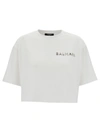 BALMAIN BALMAIN LAMINATED CROPPED T-SHIRT