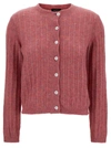 Apc Milena Pink Cardigan With Mother-of-pearls Buttons In Alpaca And Wool Woman In Pink