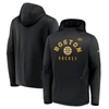 FANATICS FANATICS BRANDED BLACK BOSTON BRUINS CENTENNIAL LOCKUP AUTHENTIC PRO PULLOVER HOODIE