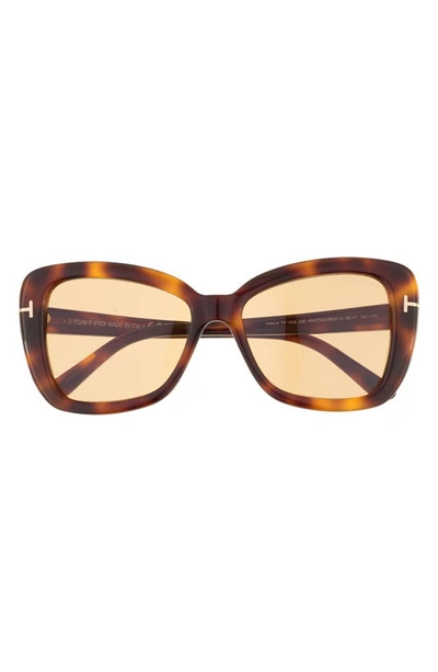 Tom Ford 55mm Butterfly Sunglasses In Multi