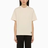 Burberry Terry Crew-neck T-shirt With Equestrian Knight Print In Beige