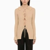 By Malene Birger Knitted Cardigan Front Tie In Beige