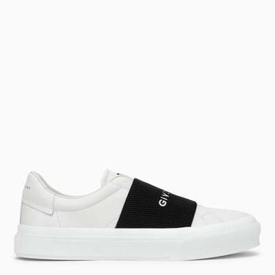 Givenchy White Sneakers With Logo Band In White,black