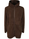 GIORGIO BRATO GIORGIO BRATO SHEEPSKIN LONG COAT WITH HOOD CLOTHING