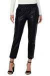 LIVERPOOL LOS ANGELES CRACKLE COATED PULL-ON ANKLE STRAIGHT LEG TROUSERS