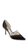 Badgley Mischka Nathalie Womens Pointed Toe Dressy Pumps In Black