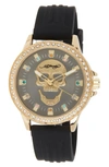 I TOUCH X ED HARDY SILICONE STRAP WATCH, 38MM