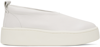 Jil Sander White Slip On Sneakers In 102 Porcelain