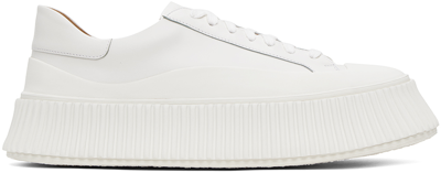 Jil Sander White Vulcanized Sneakers In 102 Neve