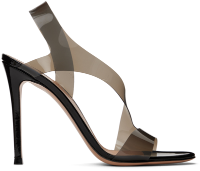 Gianvito Rossi Black Metropolis Heeled Sandals In Fume'+black