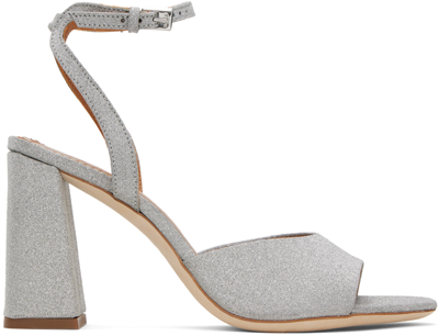 Staud Silver Solange Heeled Sandals In Diamond